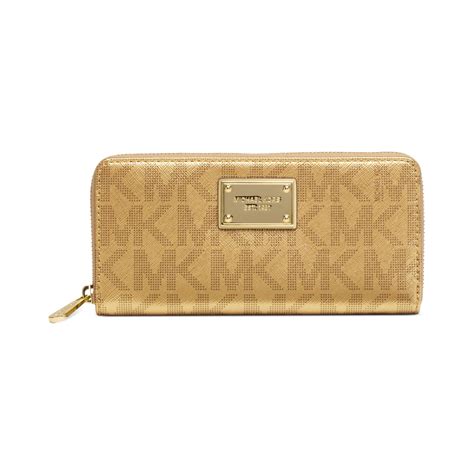 continental wallet michael kors gold foil zip-around wallet|Michael kors zip around wallet + FREE SHIPPING .